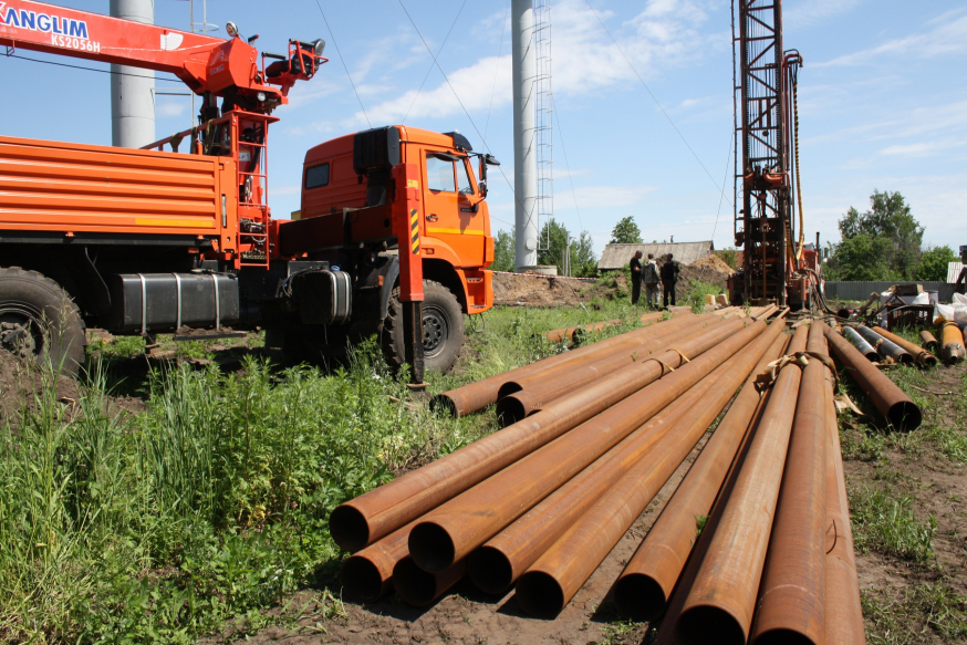 Строительство водопровода в с. Полдомасово Ульяновского района